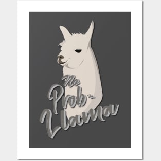 Cool llama no probllama Posters and Art